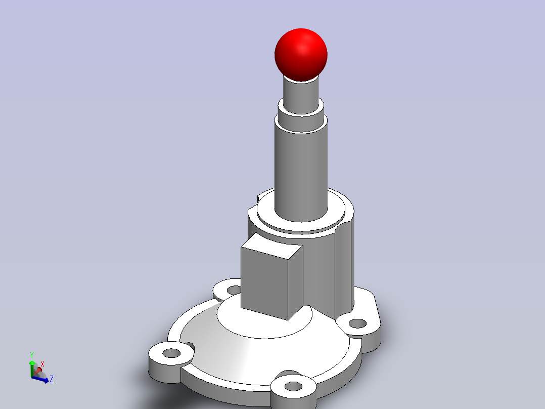 A0004557-操纵杆杠杆  控制杆底座主视图