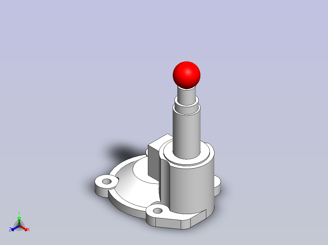 A0004557-操纵杆杠杆  控制杆底座正等轴测图