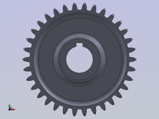 方程设计的齿轮与螺母前视缩略图