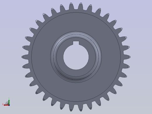 方程设计的齿轮与螺母后视缩略图