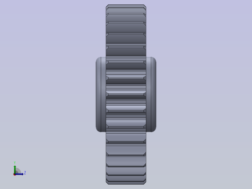 方程设计的齿轮与螺母左视缩略图