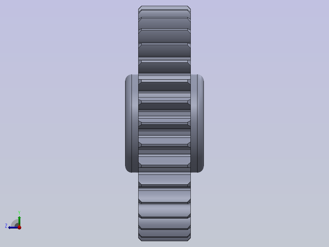 方程设计的齿轮与螺母右视图