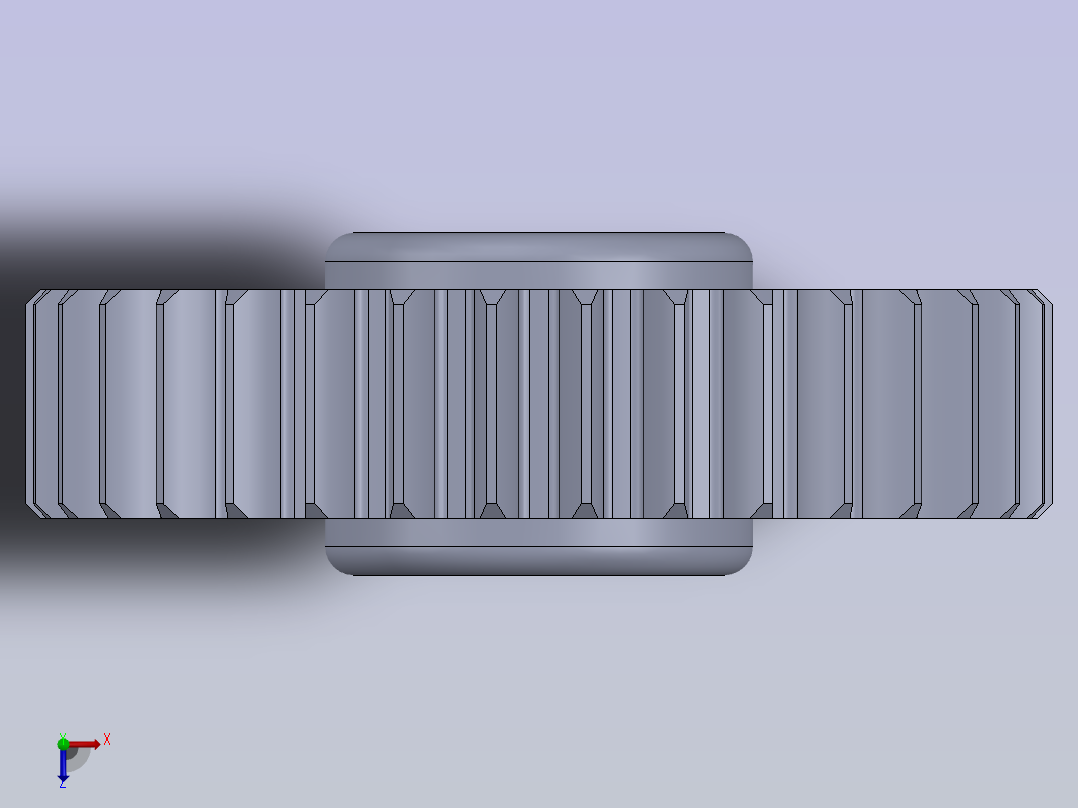 方程设计的齿轮与螺母俯视图