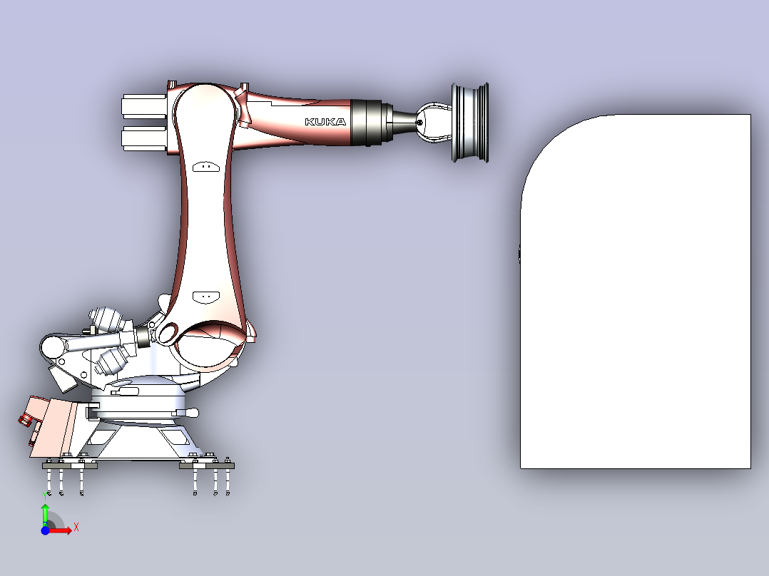 夹持搬运机器人前视图