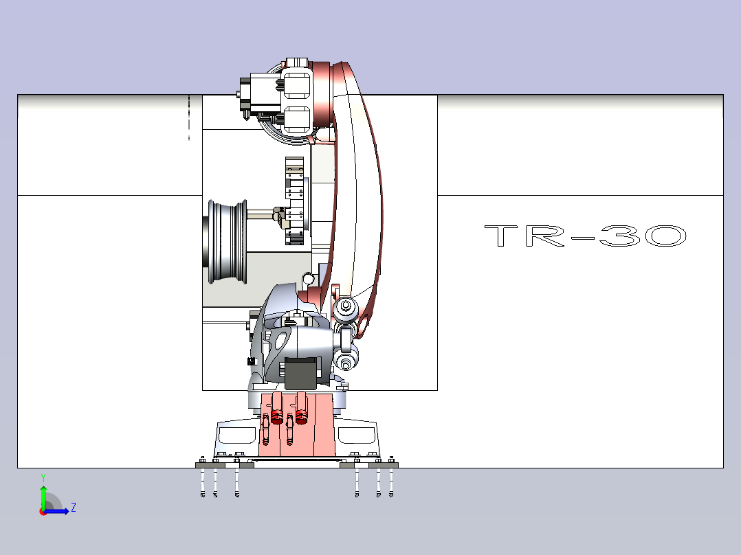 夹持搬运机器人左视图