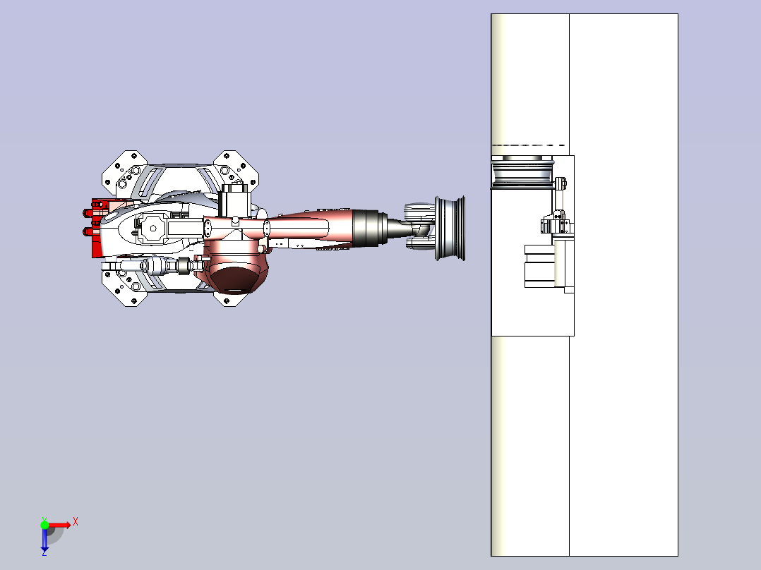 夹持搬运机器人俯视图