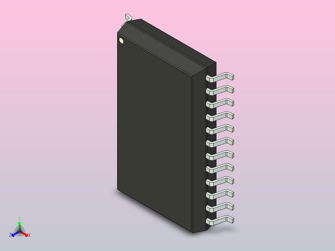 106x SOIC 封装（小外形集成电路）SOIC127P1200X280-24N主视图