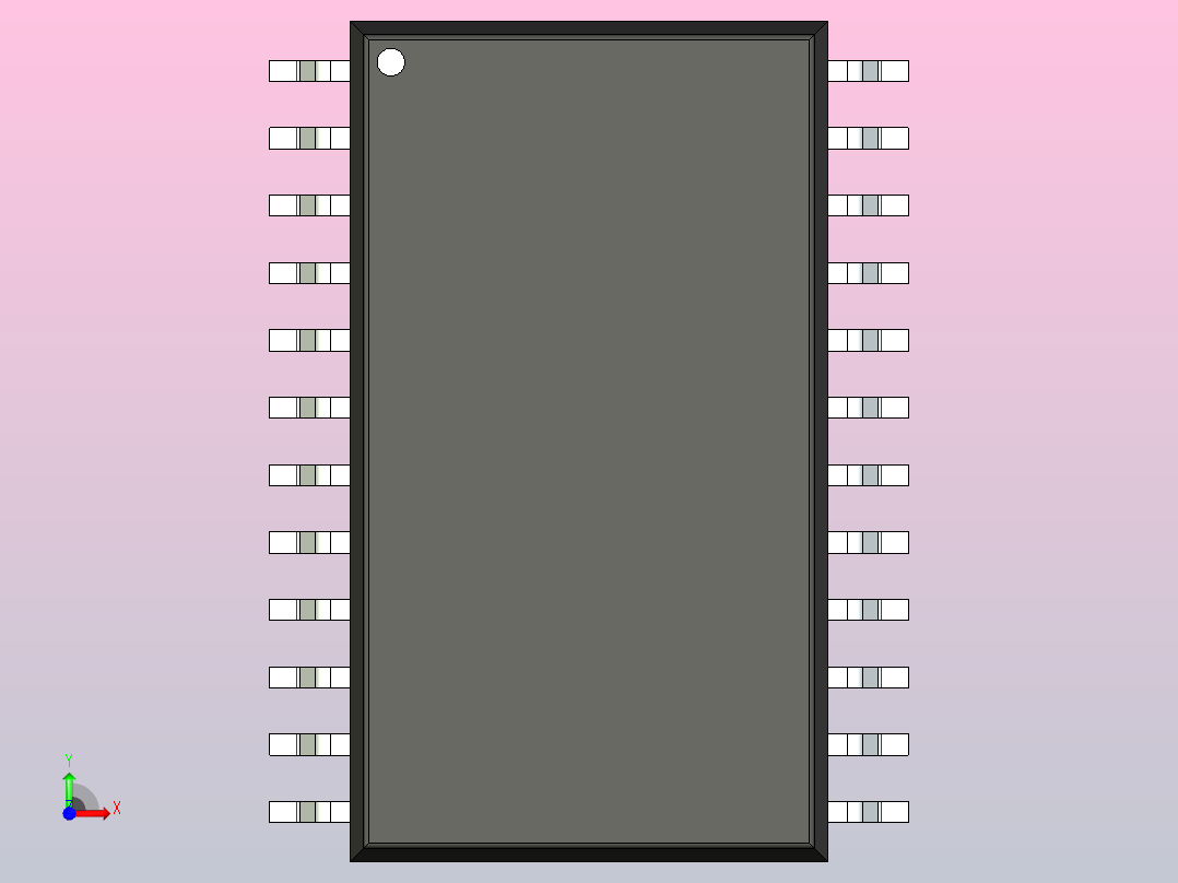 106x SOIC 封装（小外形集成电路）SOIC127P1200X280-24N前视图