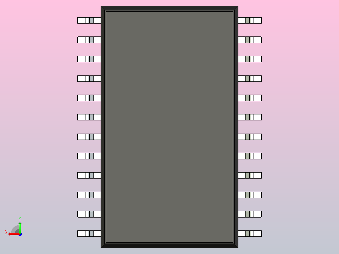 106x SOIC 封装（小外形集成电路）SOIC127P1200X280-24N后视图