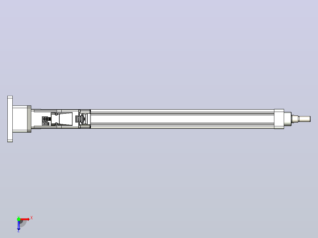 轻载电动缸TPA-ESR25-1002C-L400-MR-FB-W-P10-C3俯视图