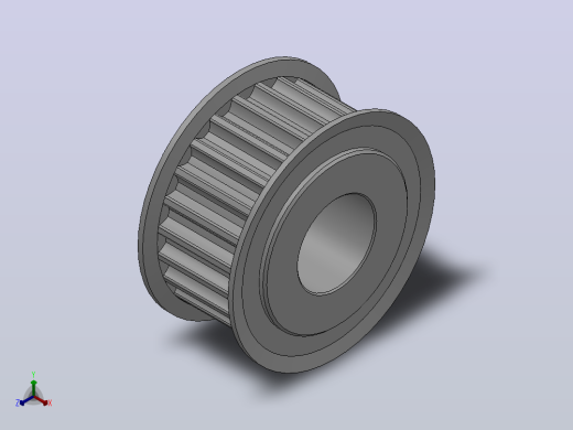 标准型凹顶抛物线型齿同步带轮P5M型_SP5MHC-24-15-dc16-A正等轴测缩略图