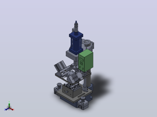 A7 RXC-R底盖斜面孔冲孔治具正等轴测缩略图