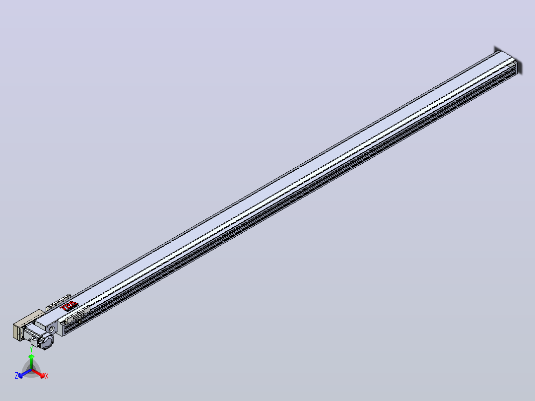 皮带直线轴半封闭可选导轨TPA-HNB-120D-110-L2350-ML-Y-P40-N3主视图