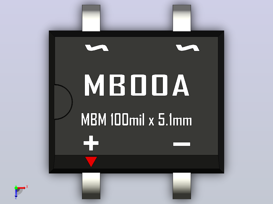 桥式整流器外壳MBM_.mm俯视图