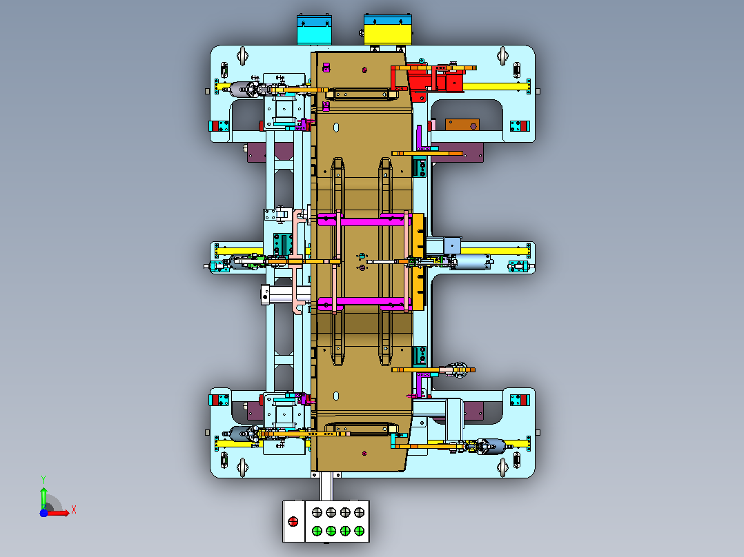 JH476F015-S（后地板总成夹具）前视图