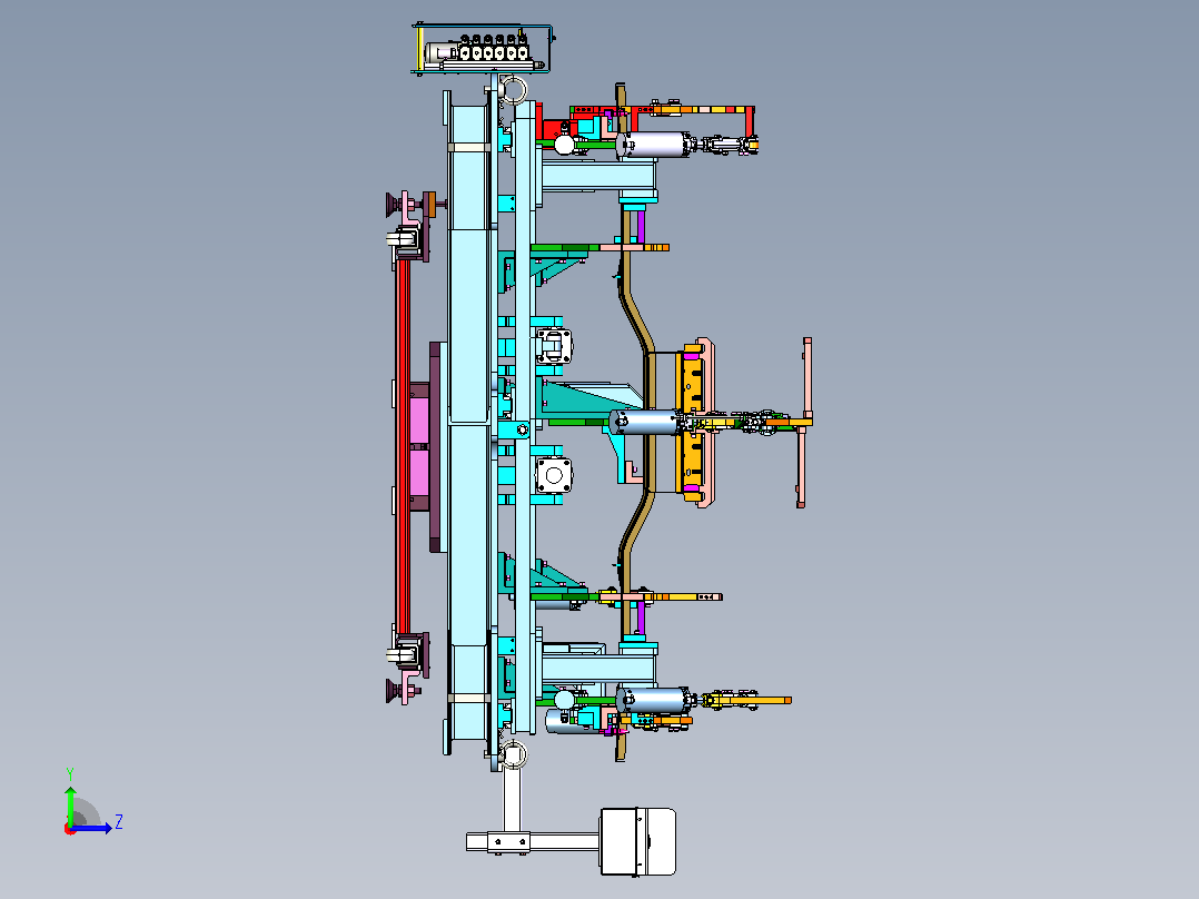JH476F015-S（后地板总成夹具）左视图