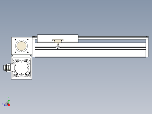 皮带直线轴半封闭可选导轨TPA-HNB-220D-176-L250-LP-C-P1K-N3右视缩略图