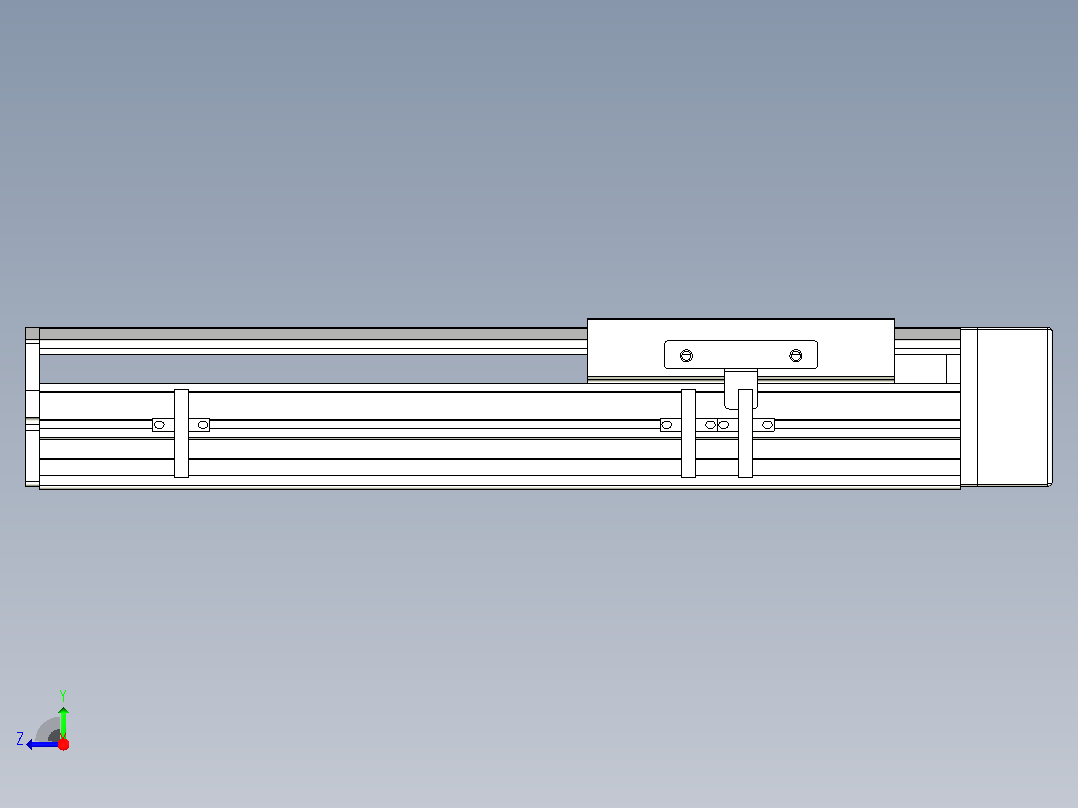 MTH14标准螺杆滑台[MTH14-L#-200-BL-P20-C3]右视图