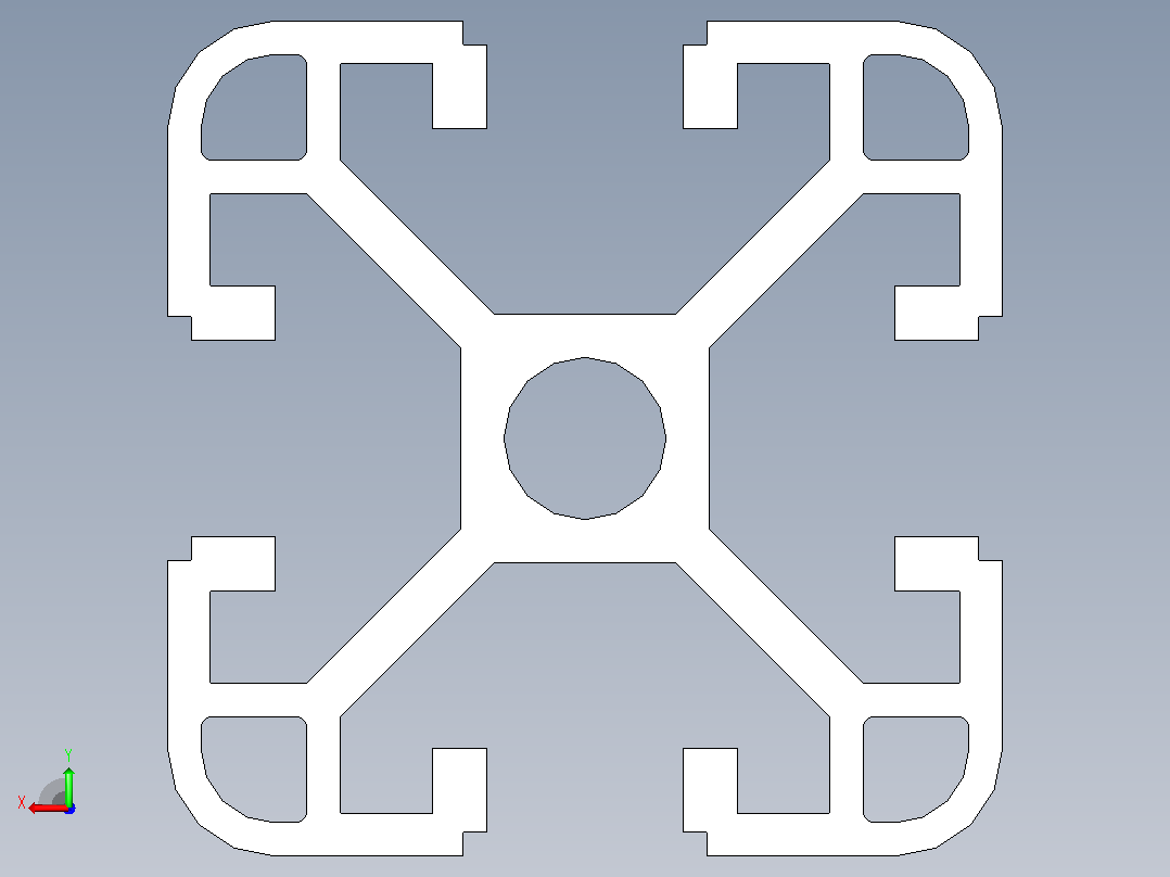 澳宏铝型材_工业铝型材3535欧标左视图