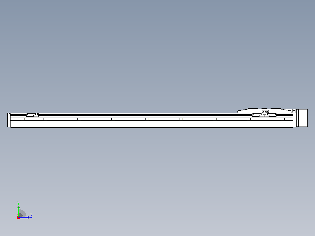 滚珠丝杠直线轴内置导轨TPA-GCR-150-2010C-L1000-ML-M75-N3左视图