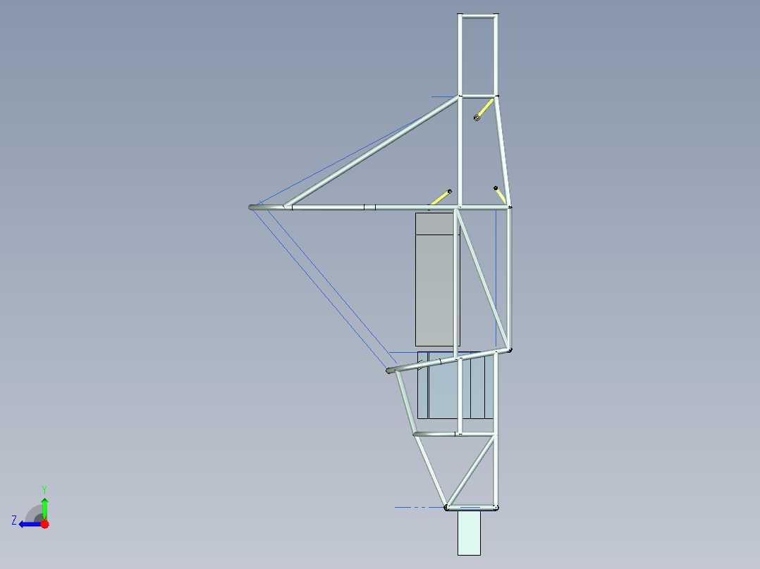 大学生方程式赛车设计（传动及最终传动系统设计）右视图