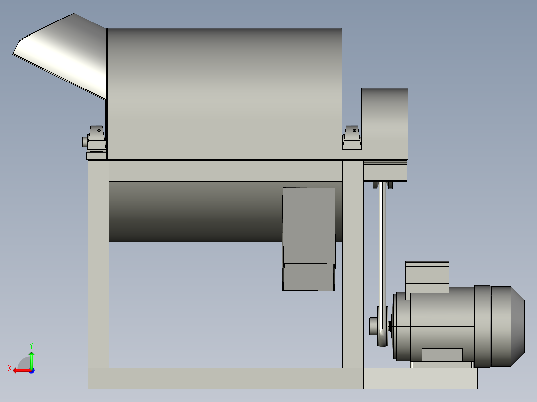 搅拌机3D后视图