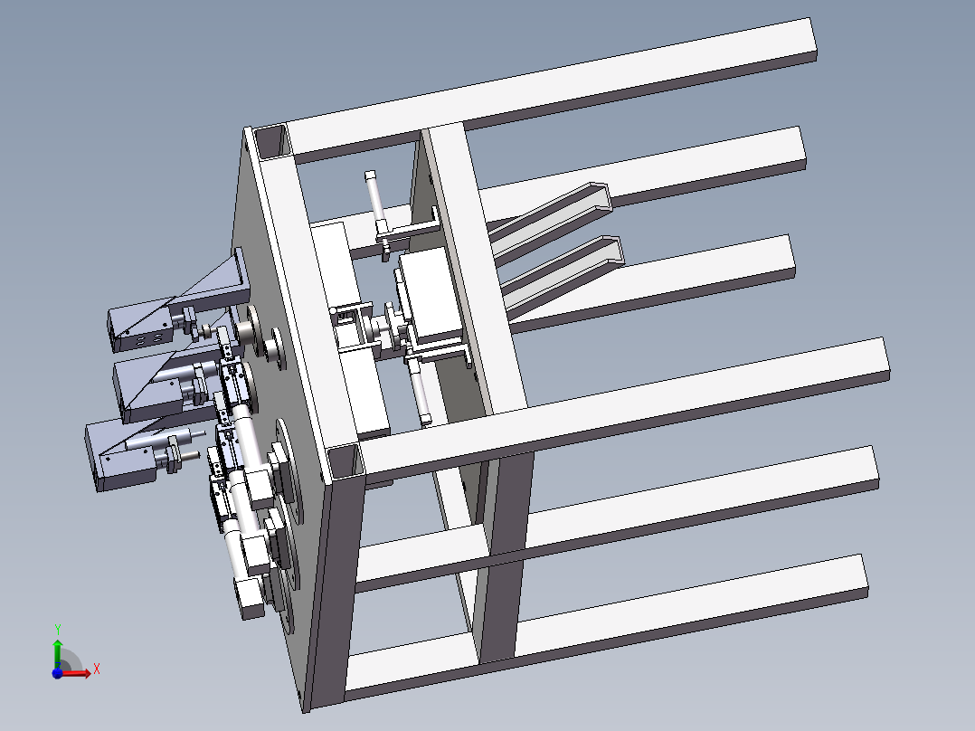 某弹体尺寸自动测量设备开发——测量部件设计前视图