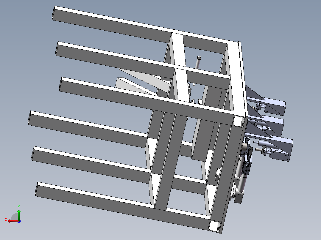 某弹体尺寸自动测量设备开发——测量部件设计后视图