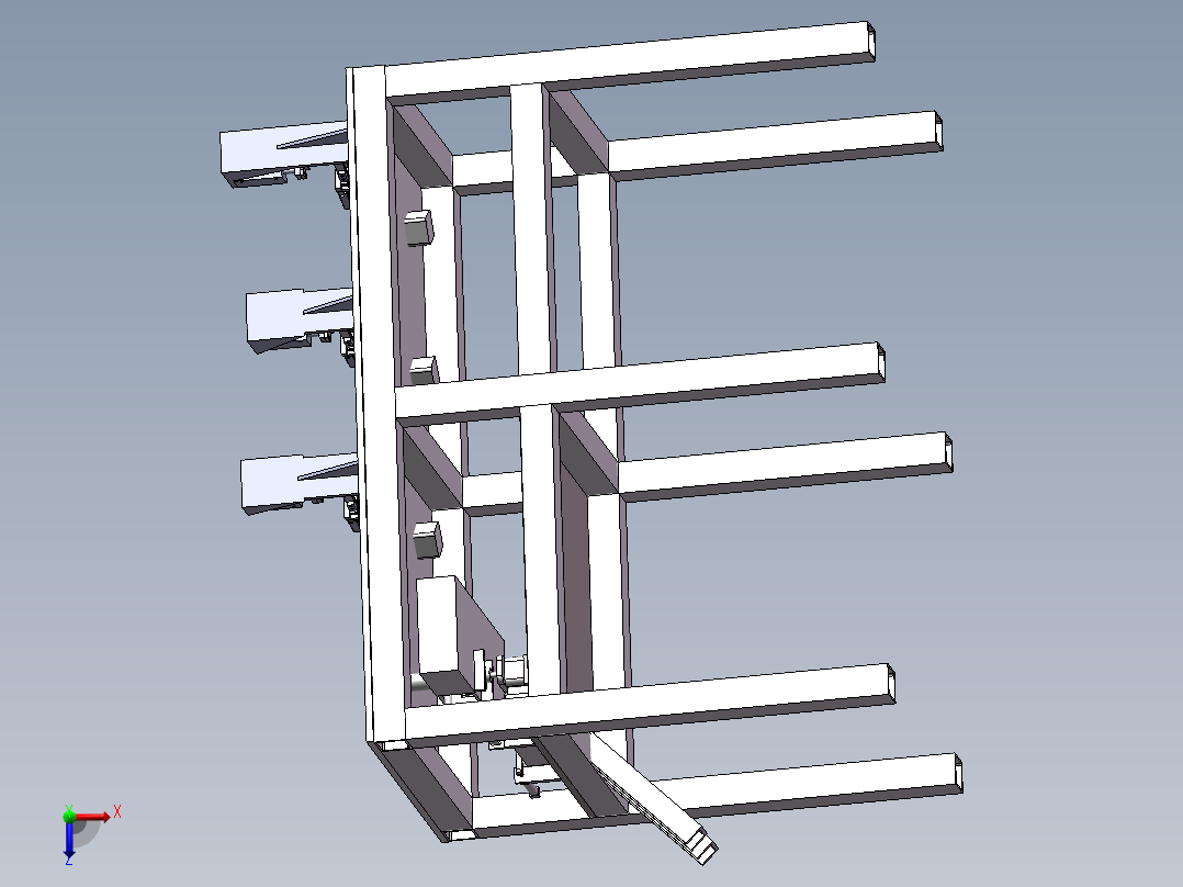 某弹体尺寸自动测量设备开发——测量部件设计俯视图