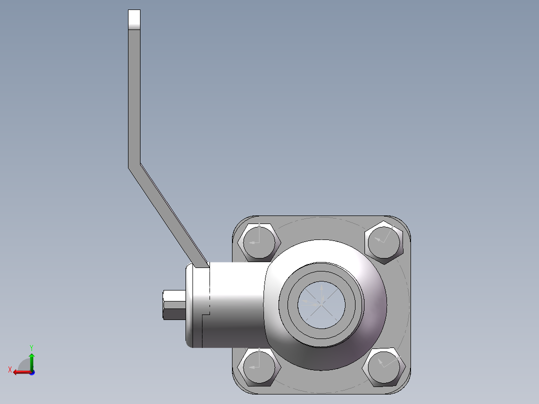 球阀设计后视图