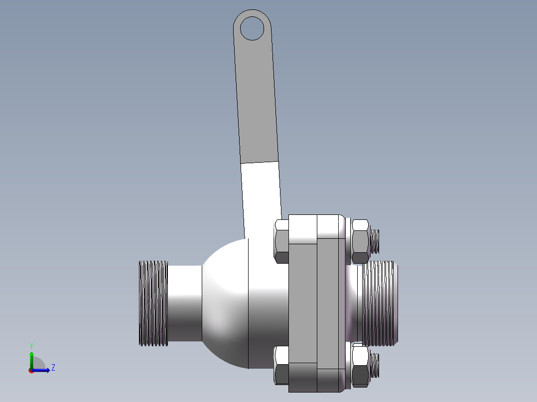 球阀设计左视图