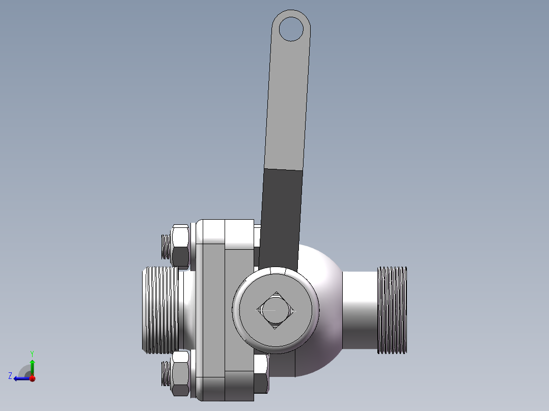 球阀设计右视图