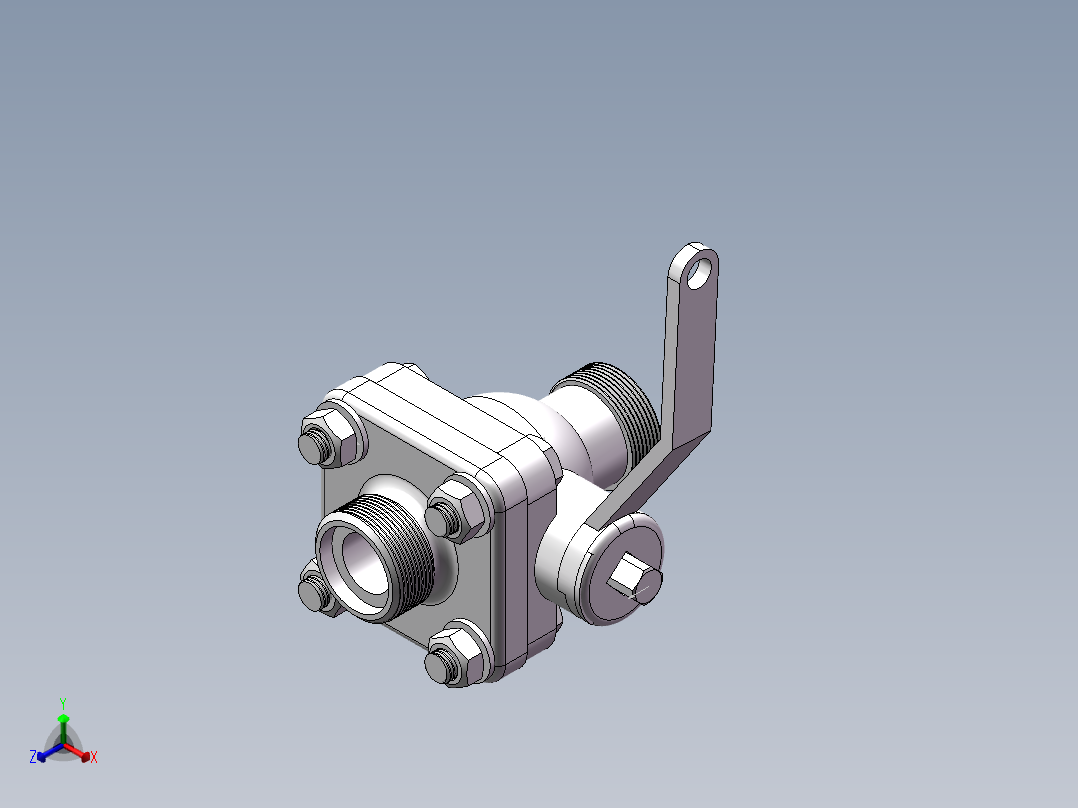 球阀设计正等轴测图