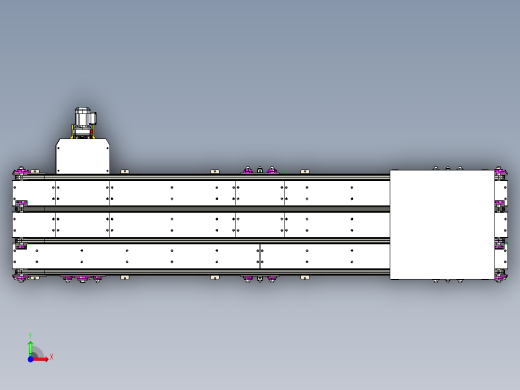 输送带传输组件3D数模图纸 IGS格式前视缩略图
