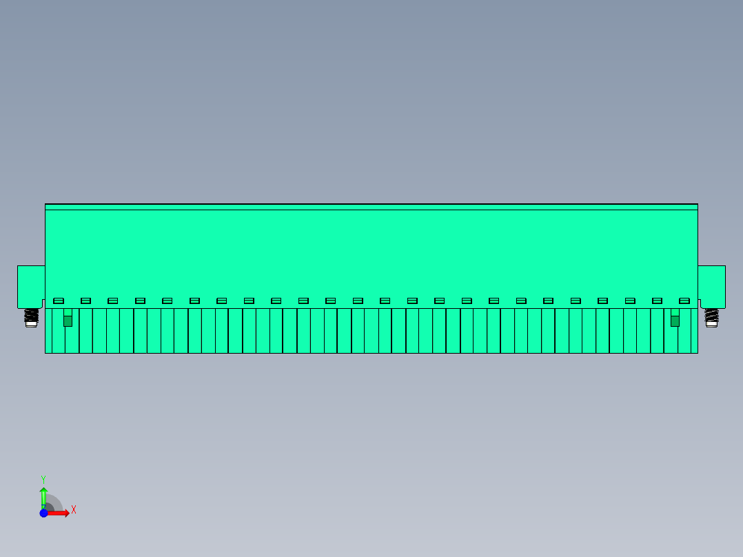 DEGSON 2EDG（M） 系列 5.0mm 螺丝锁紧可插拔接线端子组-2EDGKCM-5.0-24P-14-00AH前视图