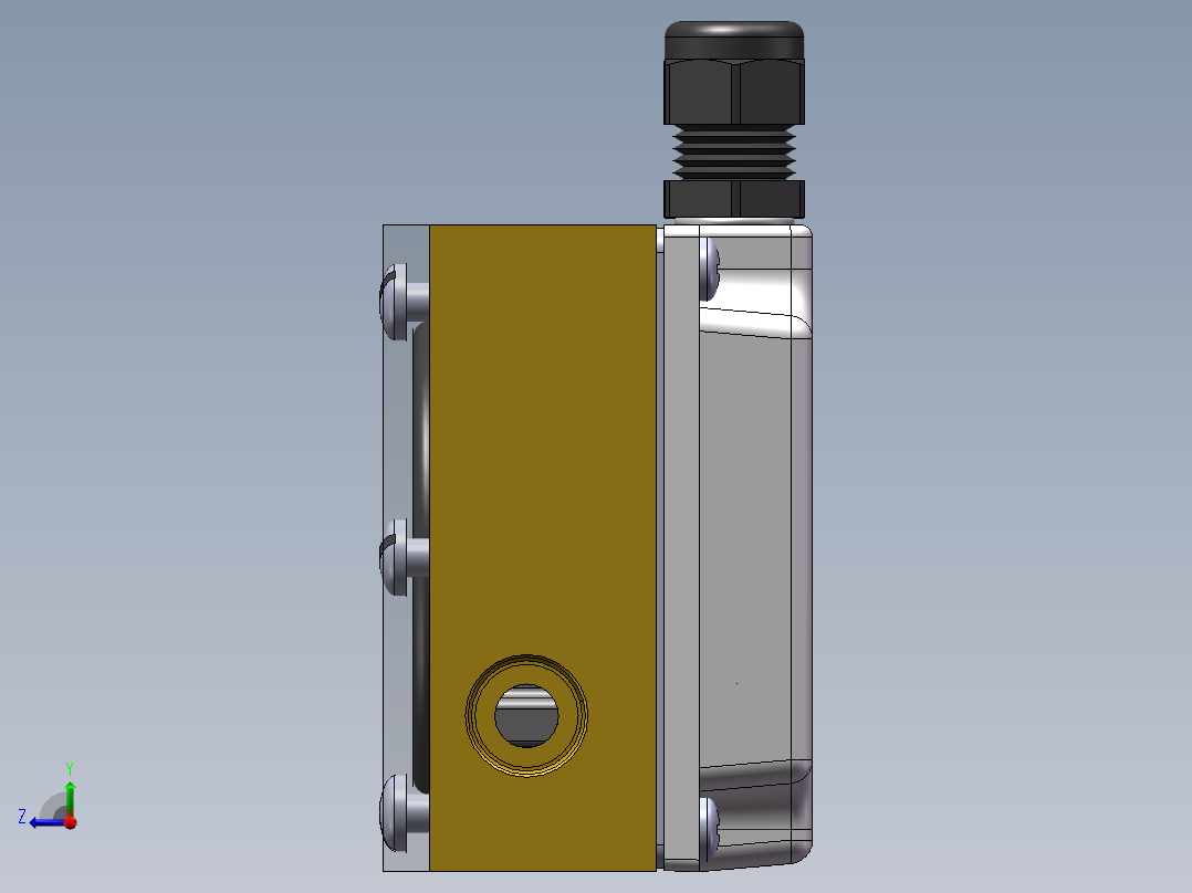 Solidworks模型右视图