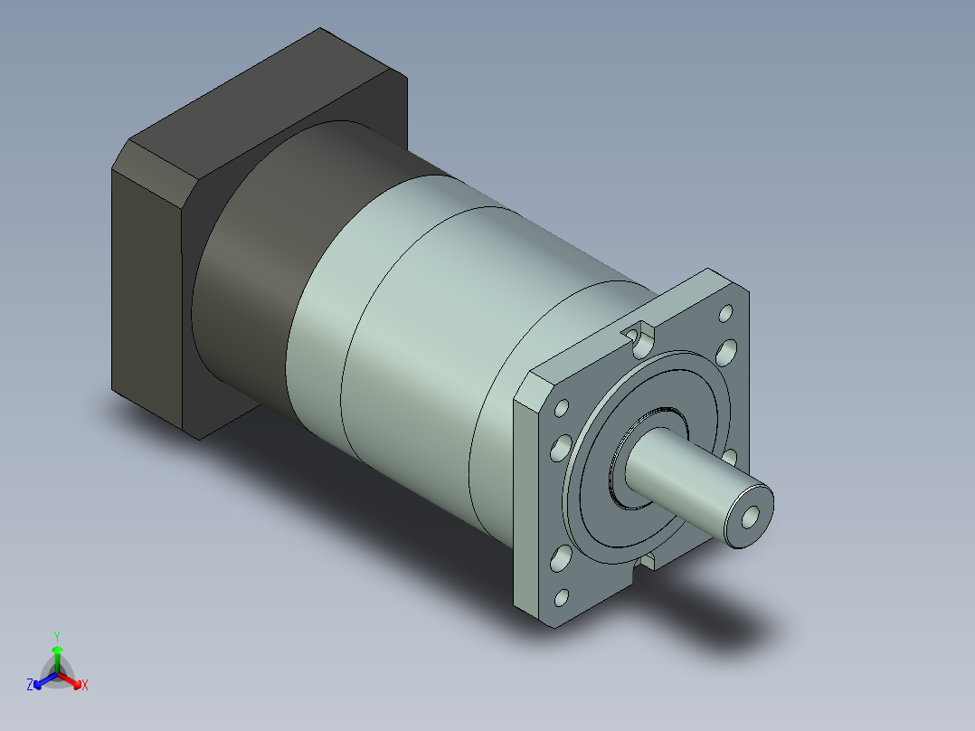 直齿PLF160-L3-LC 42-114.3-200-M12.stp正等轴测图