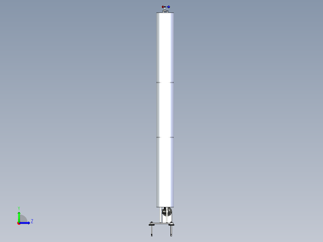 无叶风力发电机左视图