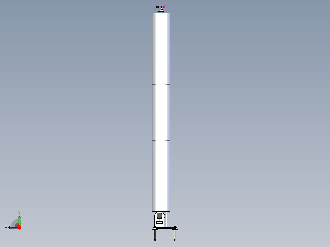 无叶风力发电机右视图