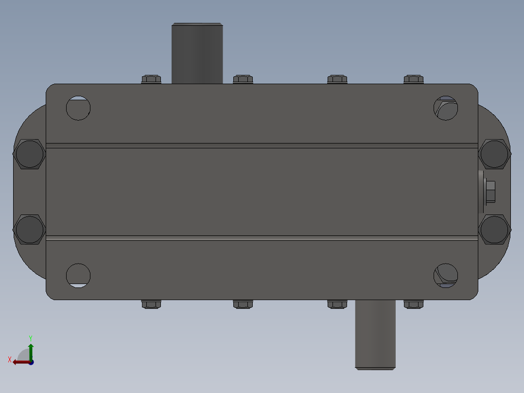 一级减速器后视图