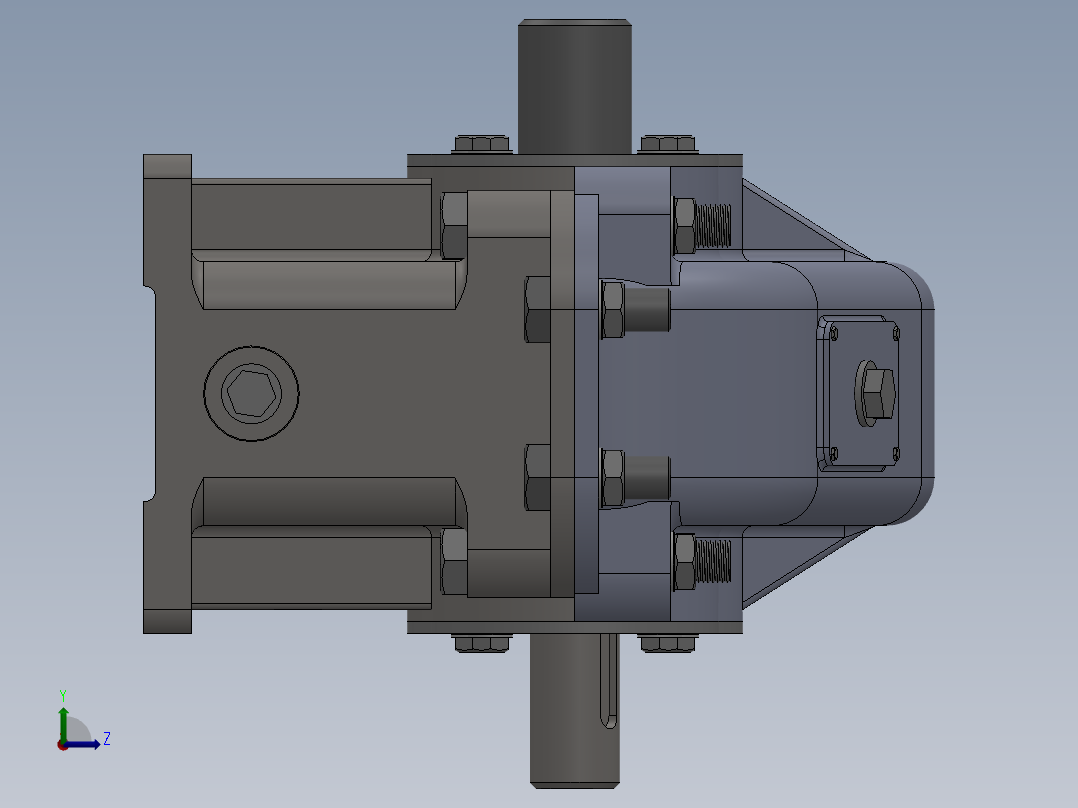 一级减速器左视图