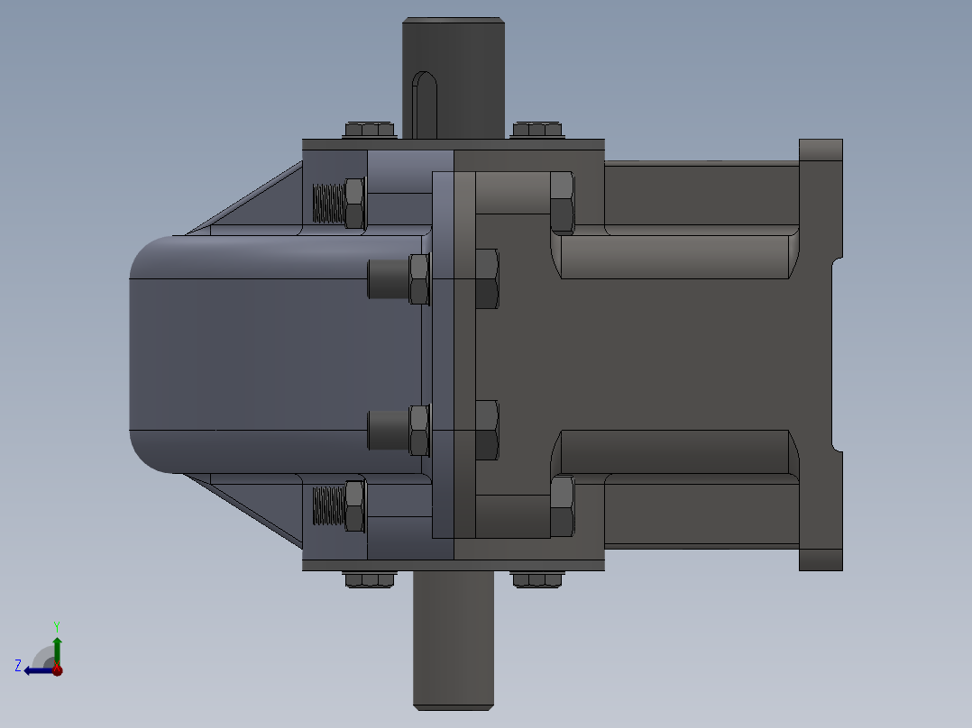 一级减速器右视图