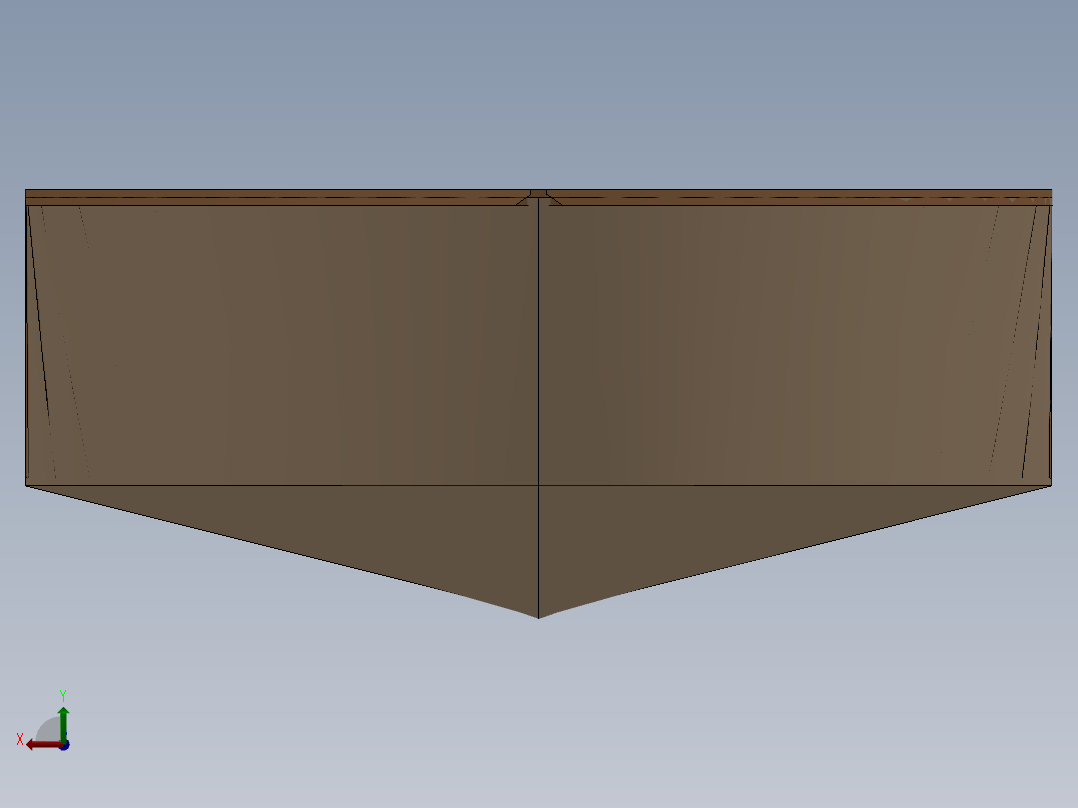 激光下料拼图小船SOLIDWORKS 2010, STL后视图