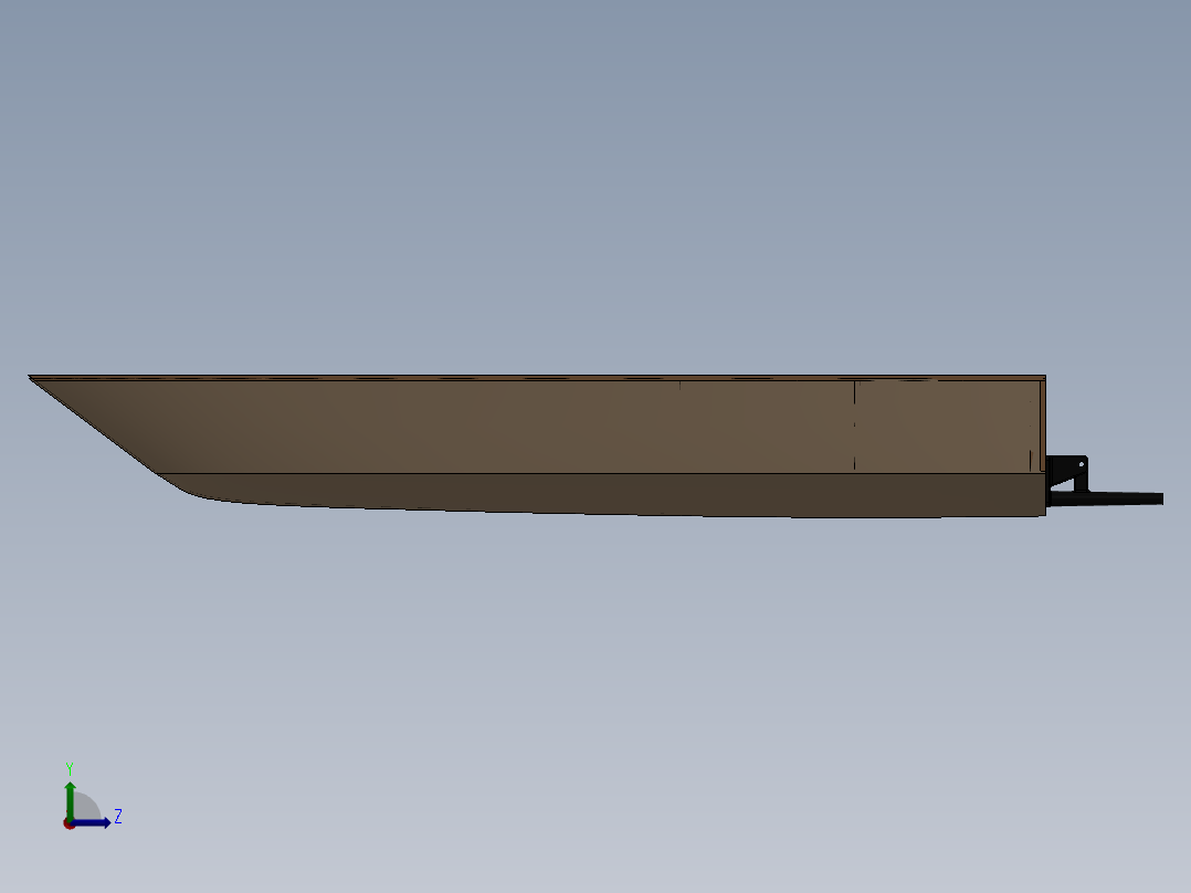 激光下料拼图小船SOLIDWORKS 2010, STL左视图