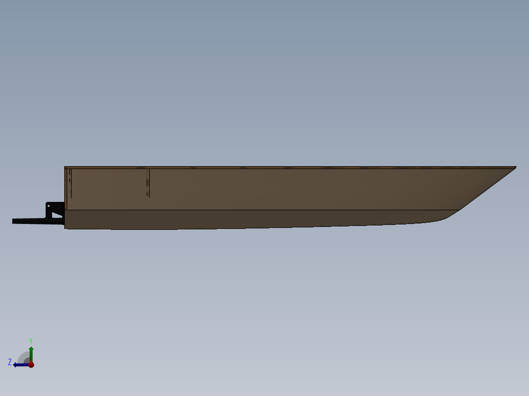 激光下料拼图小船SOLIDWORKS 2010, STL右视图
