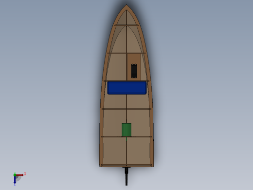 激光下料拼图小船SOLIDWORKS 2010, STL俯视缩略图