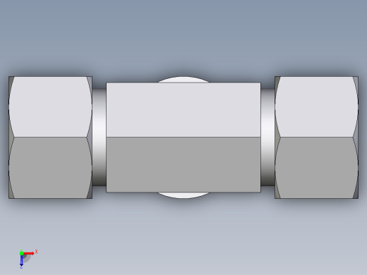 卡套式工业通用硬管接头EO_Adjustable_locknut_branch_tee_TEE16ZSRCF俯视缩略图