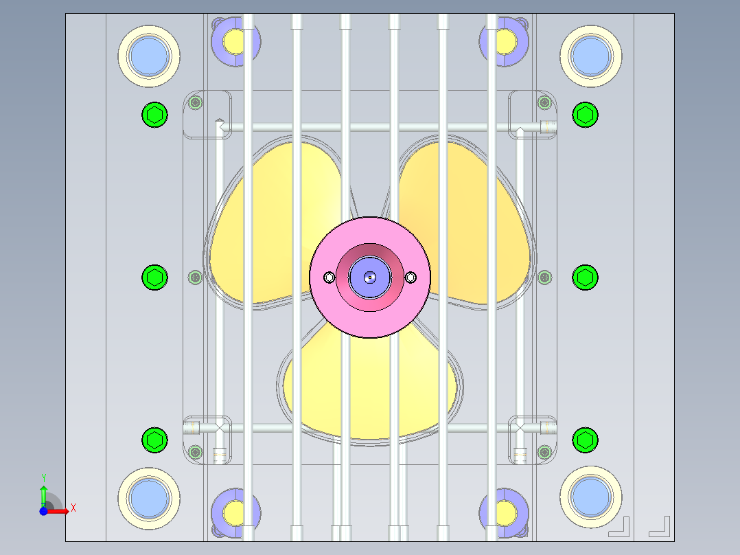 电风扇叶片注塑模具设计与数控加工150前视图