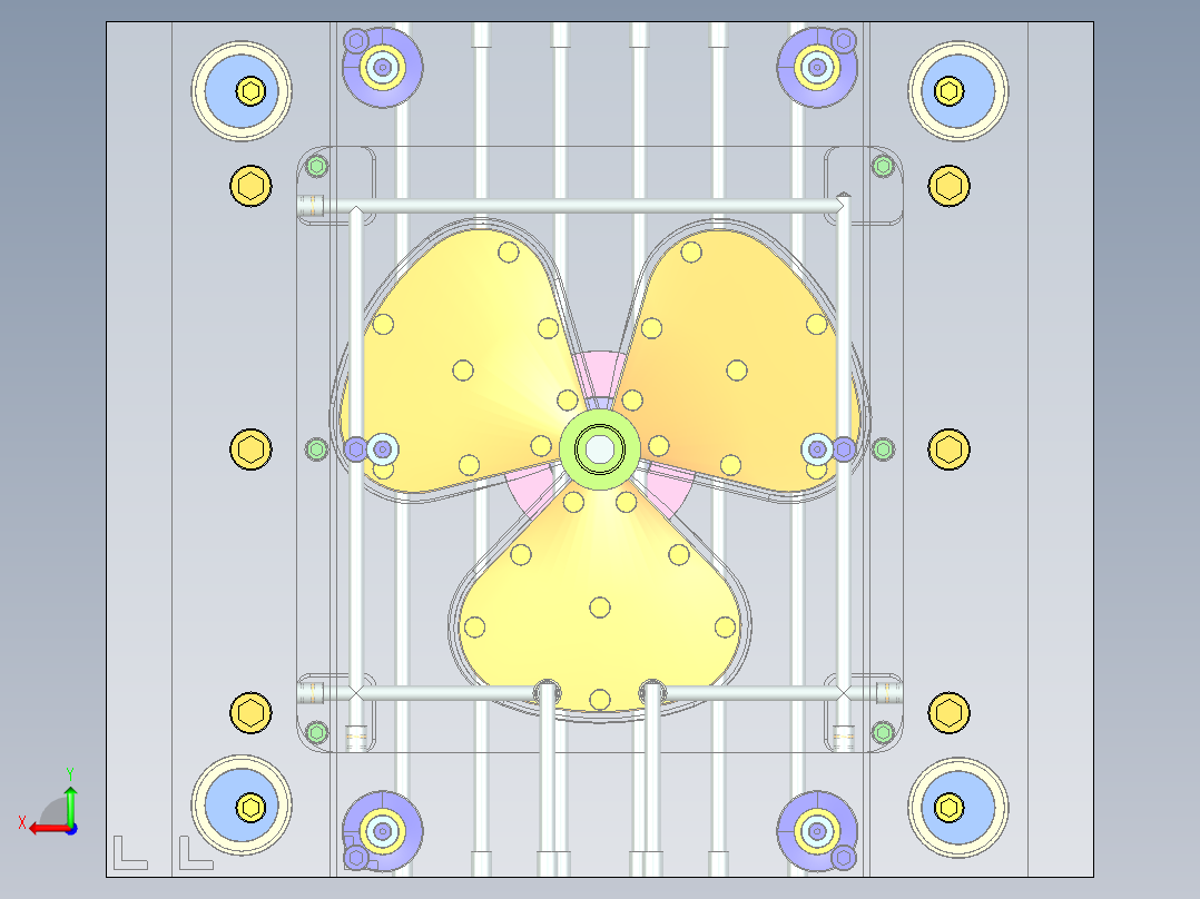 电风扇叶片注塑模具设计与数控加工150后视图