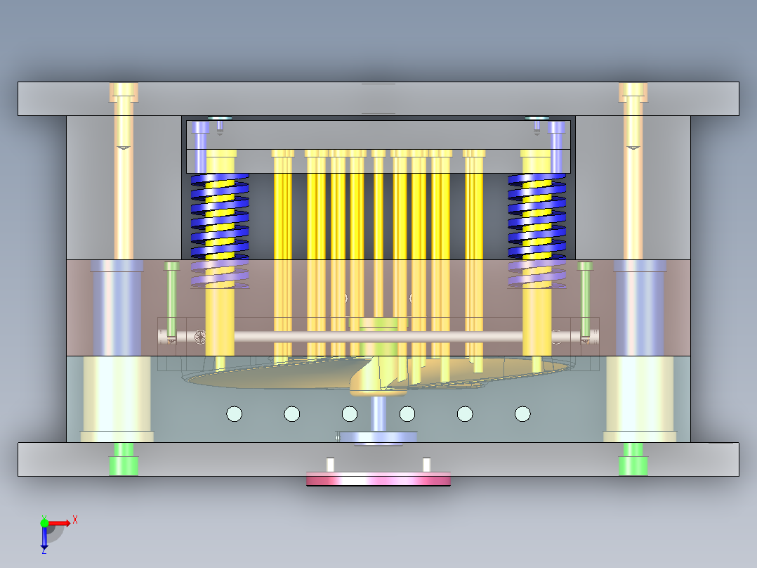 电风扇叶片注塑模具设计与数控加工150俯视图